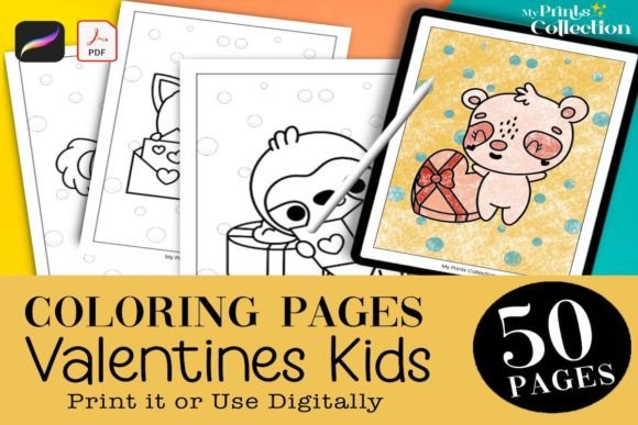 50 Valentine Animals Coloring Pages: A Versatile Digital Resource for Creators and Families