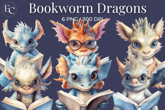 Baby Dragons Reading Books Watercolor: A Practical Guide for Designers