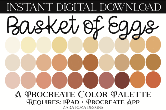 Basket of Eggs Procreate Color Palette: A Warm, Versatile Scheme for Digital Creators