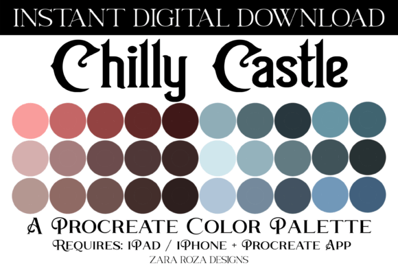 Chilly Castle Procreate Color Palette Guide