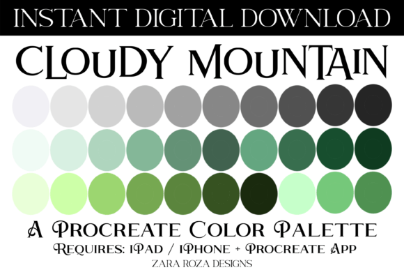 Cloudy Mountain Procreate Color Palette: A Practical Review
