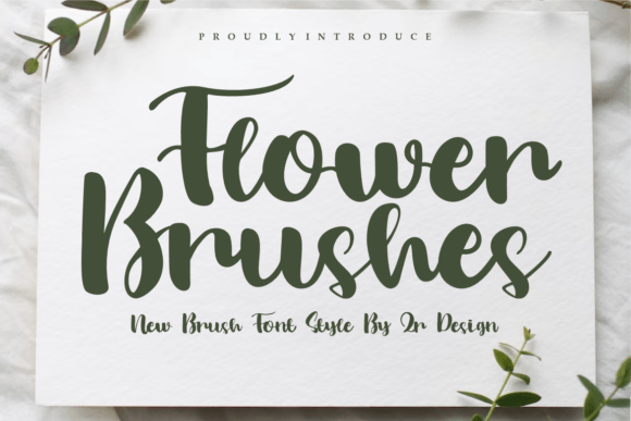 Flower Brushes: A Bold Display Font for Creative Projects