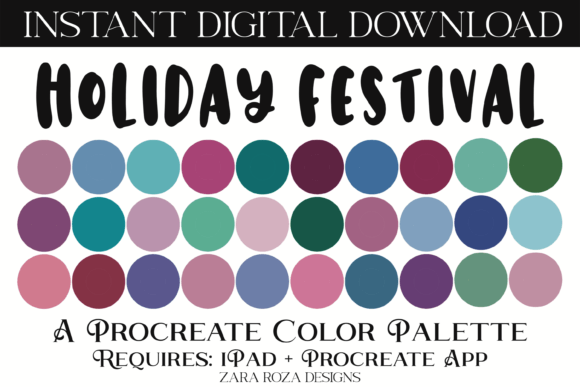 Holiday Festival Procreate Color Palette