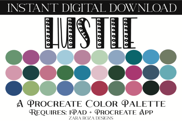 Hustle Procreate Color Palette: Elevate Your Digital Art with Vibrant Swatches