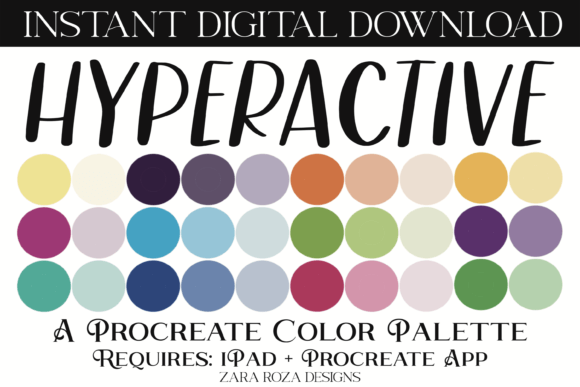 Hyperactive Procreate Color Palette Guide