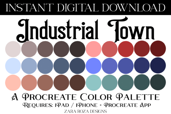 Industrial Town Procreate Color Palette: A Practical Review for Digital Artists