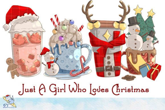Just a Girl Who Loves Christmas: A Timeless Digital Art Print for Your Home