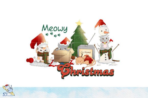 Meowy Christmas Sublimation Art Guide