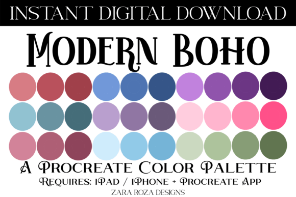 Modern Boho Procreate Color Palette Guide