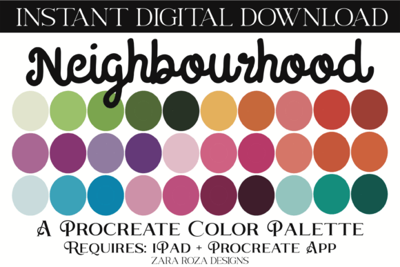 Neighbourhood Procreate Color Palette