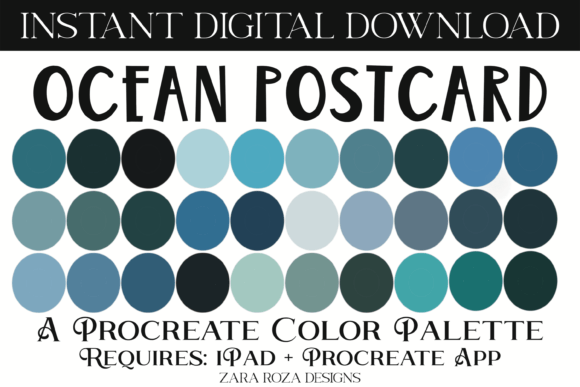 Ocean Postcard Procreate Color Palette: A Digital Artist's Guide