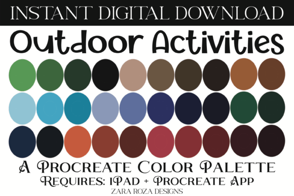 Outdoor Activities Procreate Palette Guide