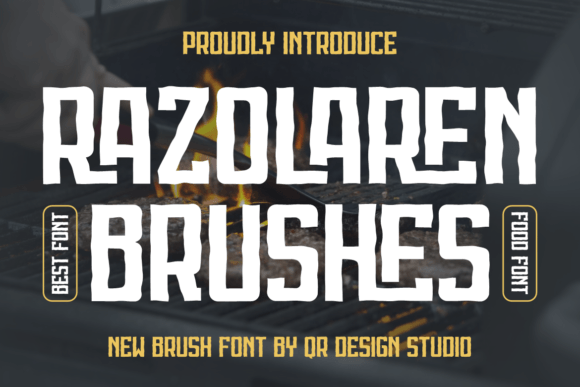 Razolaren Brushes: A Bold Sans Serif Font