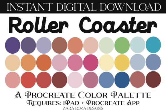 Roller Coaster Procreate Color Palette: A Dynamic Guide for Digital Artists