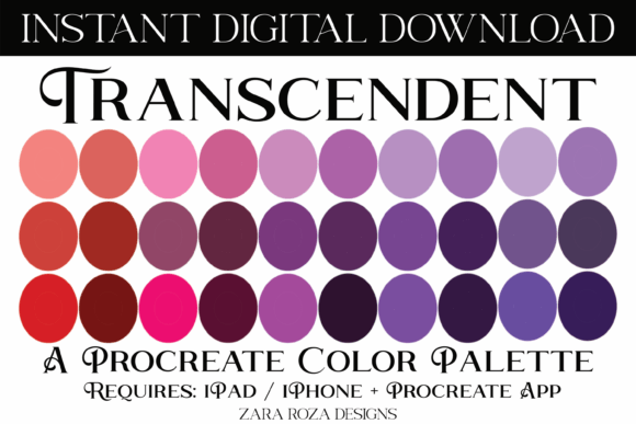 Transcendent Procreate Color Palette Guide