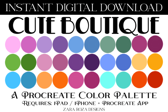 Unlock Your Creative Potential with the Cute Boutique Procreate Color Palette