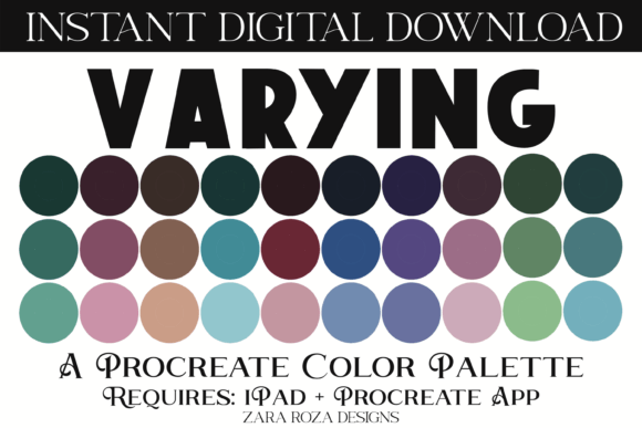 Varying Procreate Color Palette Guide